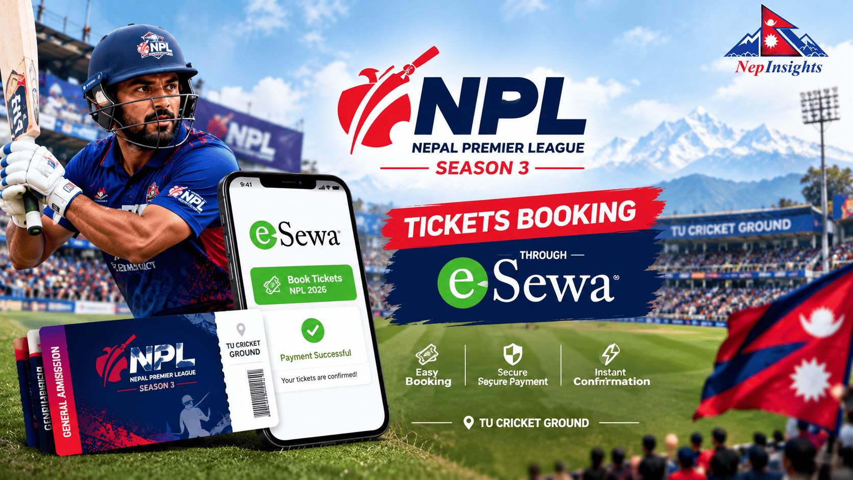How to Buy NPL 2026 Tickets Online: eSewa Booking Guide, Ticket Prices and Stadium Entry Details