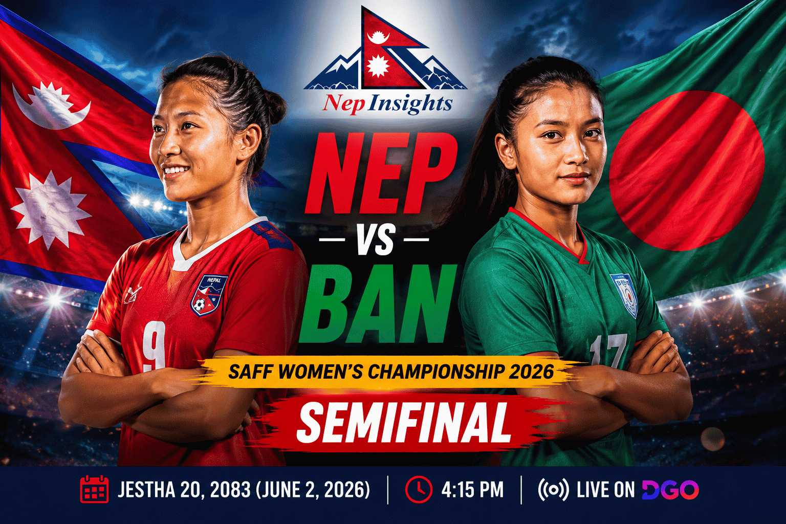 Can Nepal End Bangladesh’s Reign? SAFF Women’s Championship Semifinal Awaits