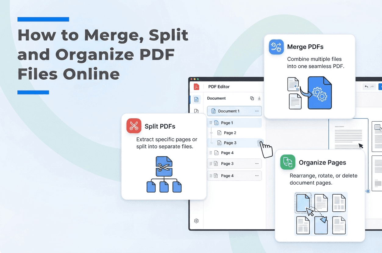 How to Merge, Split and Organize PDF Files Online