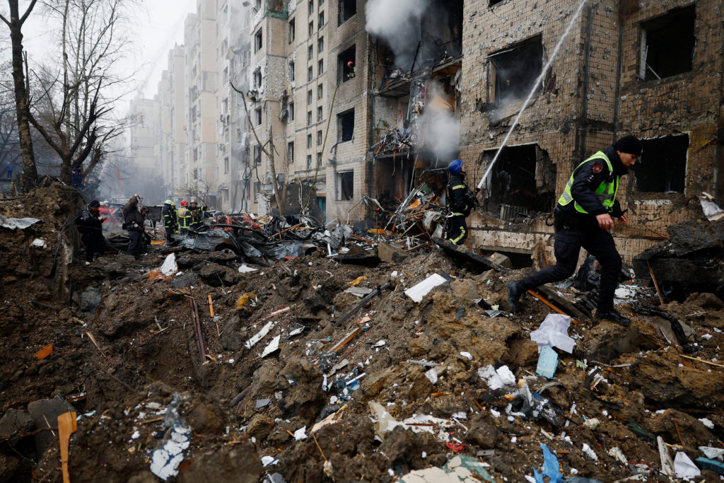 Kyiv Hit by Russian Missile and Drone Attack as Casualties Reported