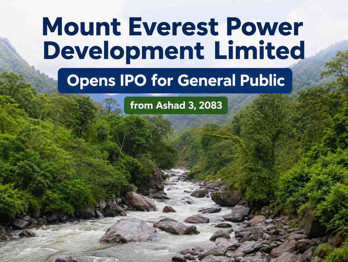 Mount Everest Power Development Limited Opens IPO for General Public from Ashad 3, 2083
