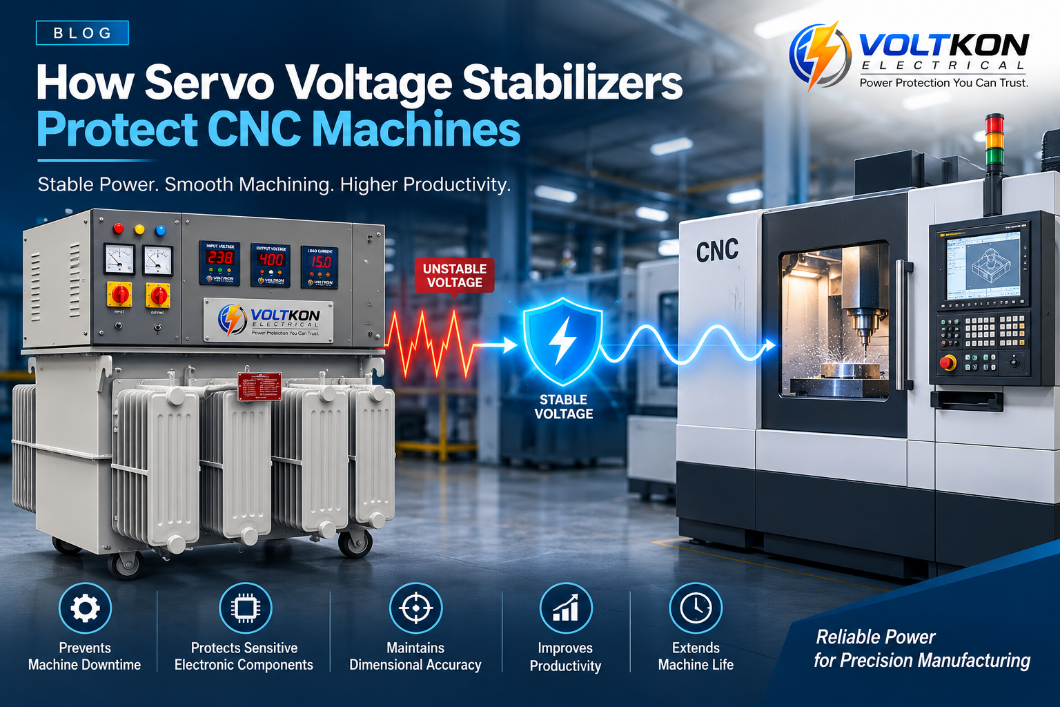 How Servo Voltage Stabilizers Protect CNC Machines