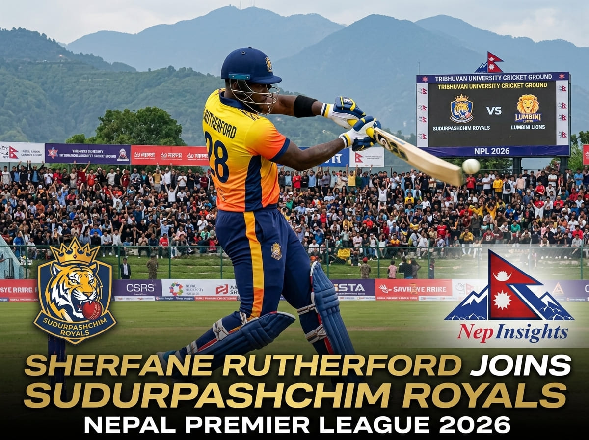 Sherfane Rutherford Joins Sudurpashchim Royals for Nepal Premier League, Boosting NPL Squad