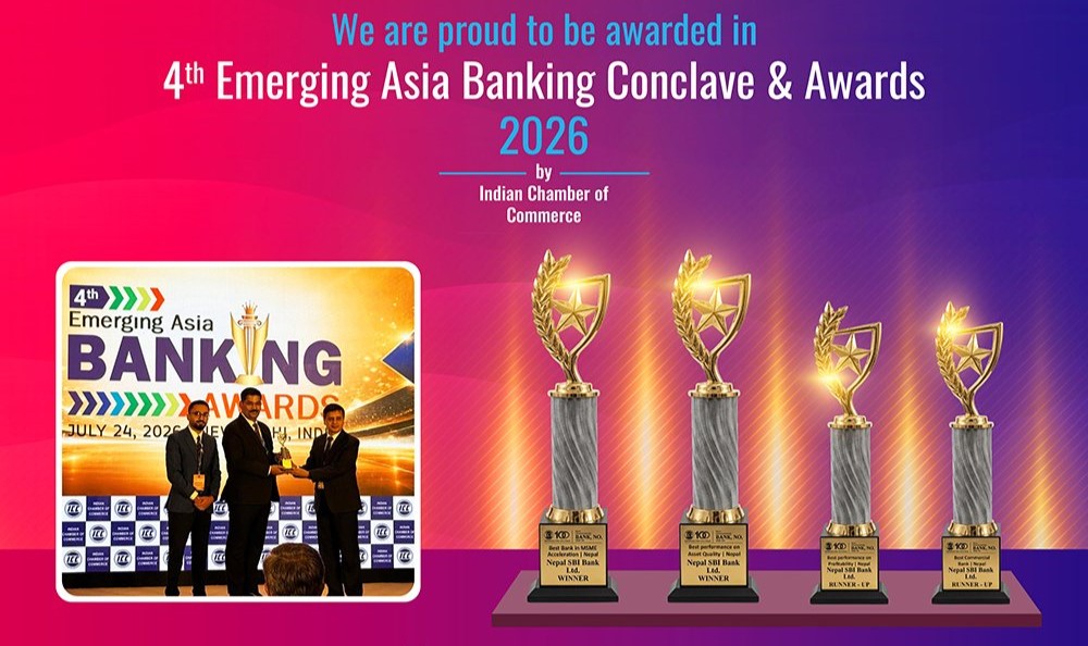 Nepal SBI Bank Wins Four International Awards at Emerging Asia Banking Awards 2026